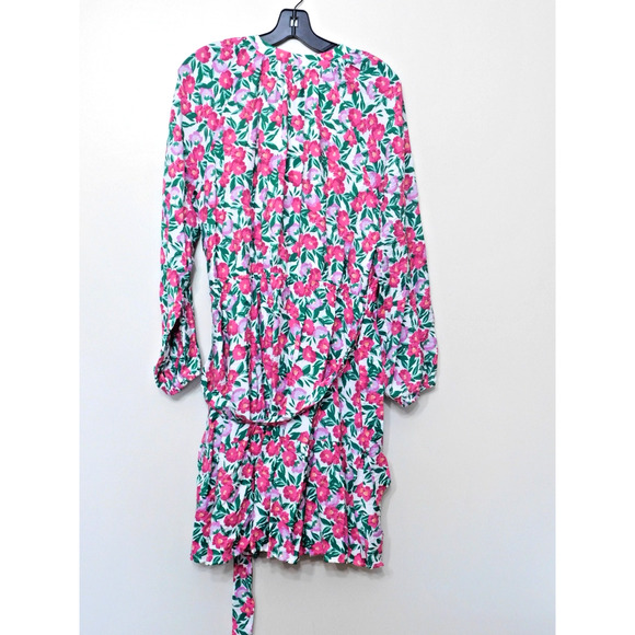 Draper James Multi Color Floral Long Sleeve Dress Size L - Picture 2 of 2